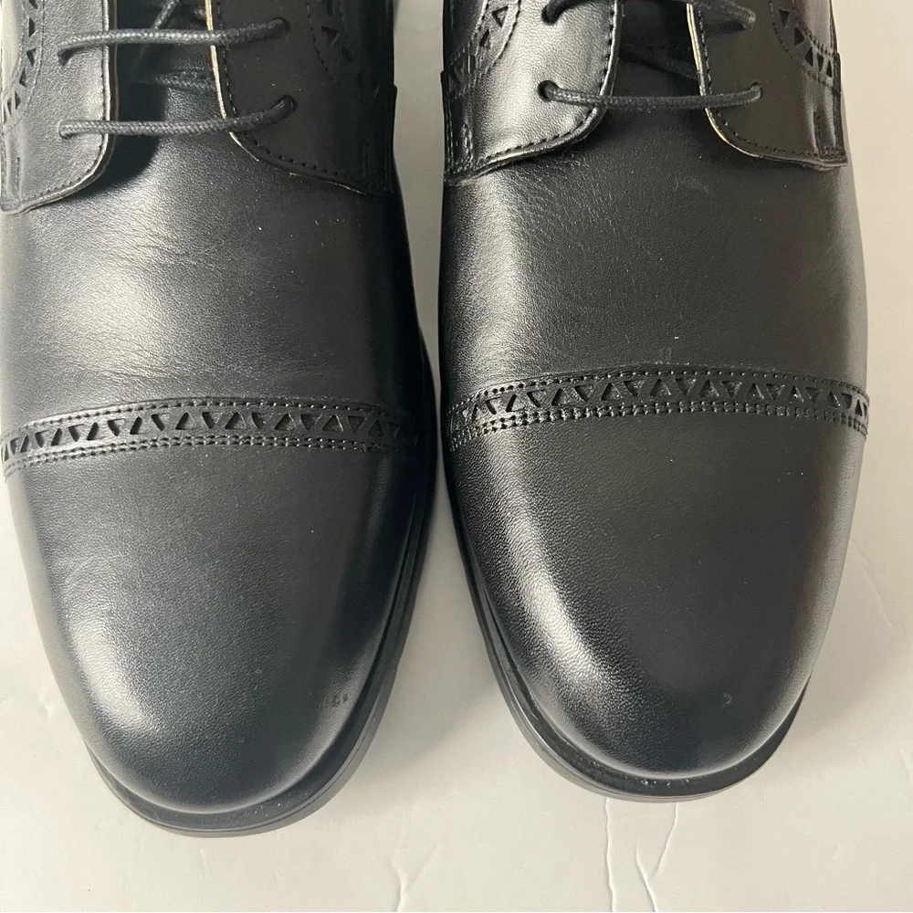 NWNT Thomas‎ & Vine men’s Wide Width Kendrick Cap Toe Dress shoe, 13 W, BlacK